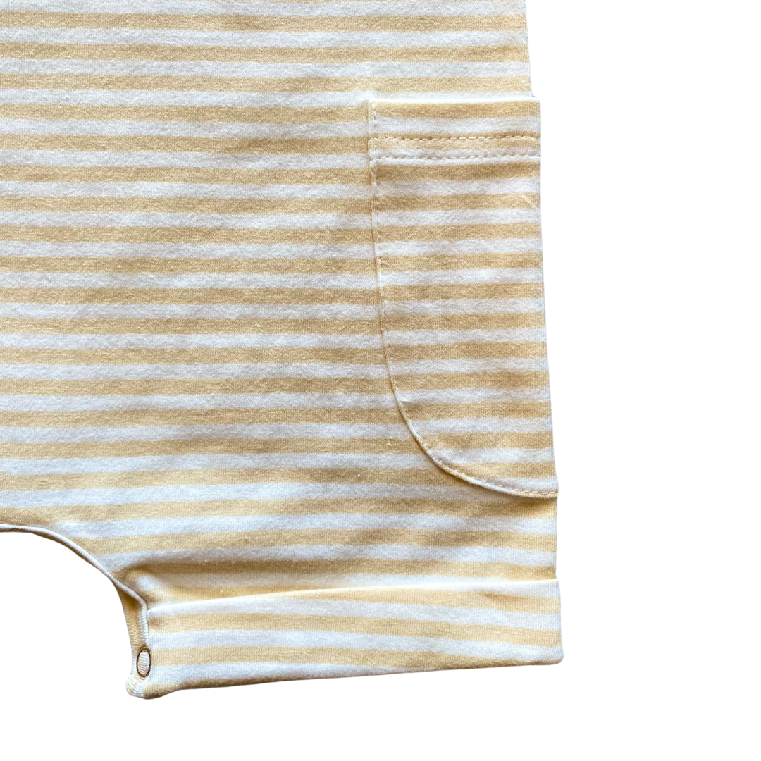 Buttercream stripe relaxed playsuit romper