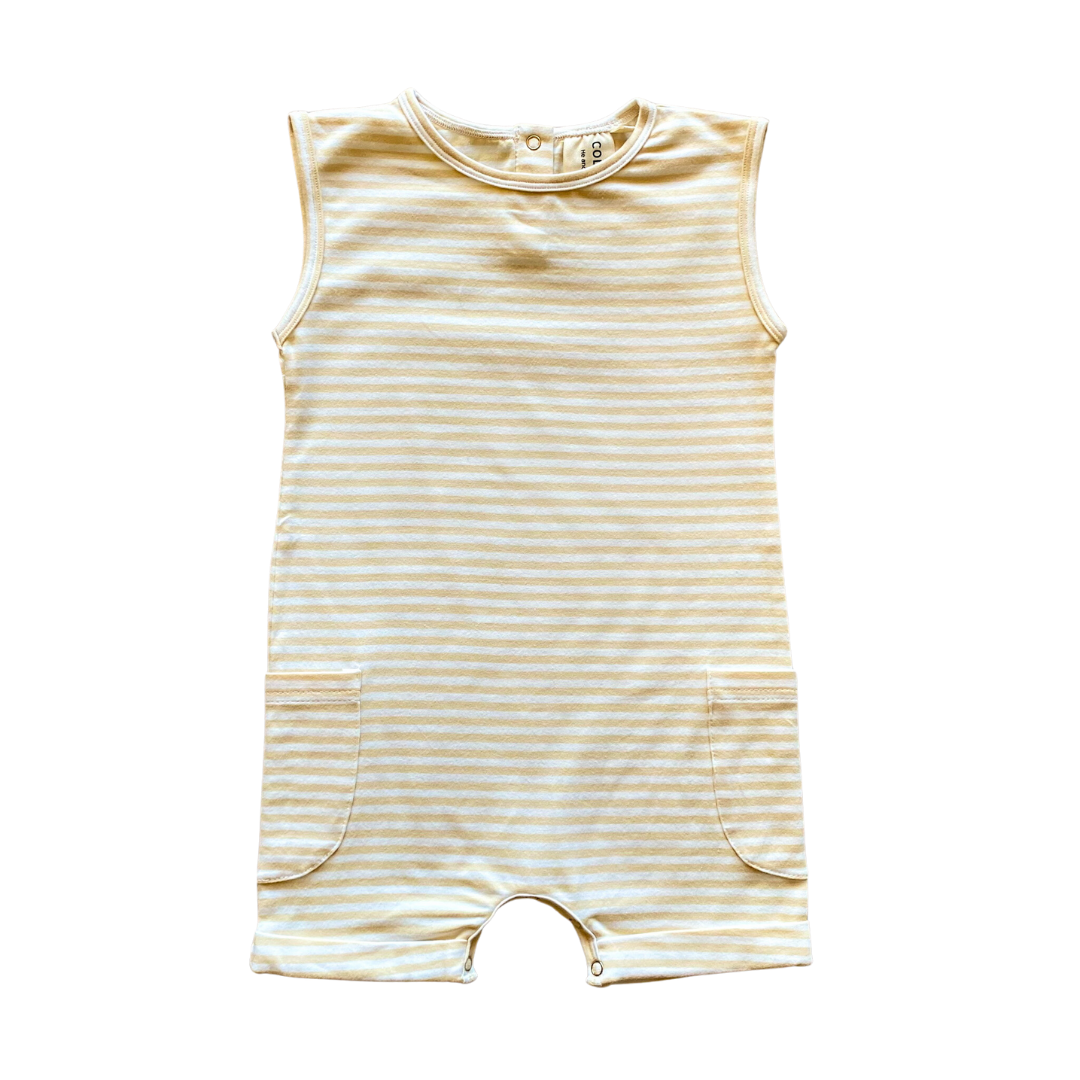 Buttercream stripe relaxed playsuit romper