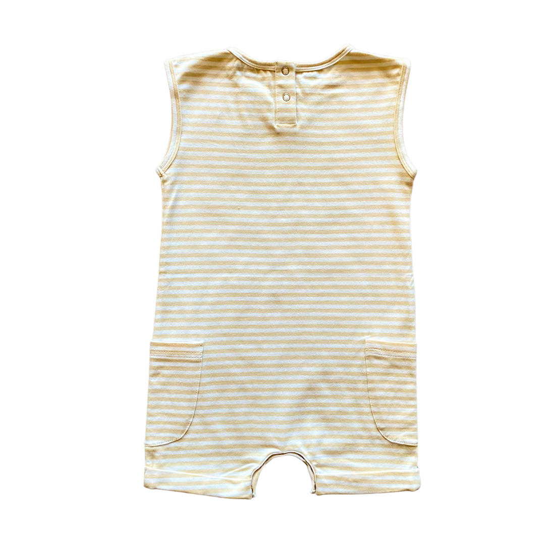 Buttercream stripe relaxed playsuit romper