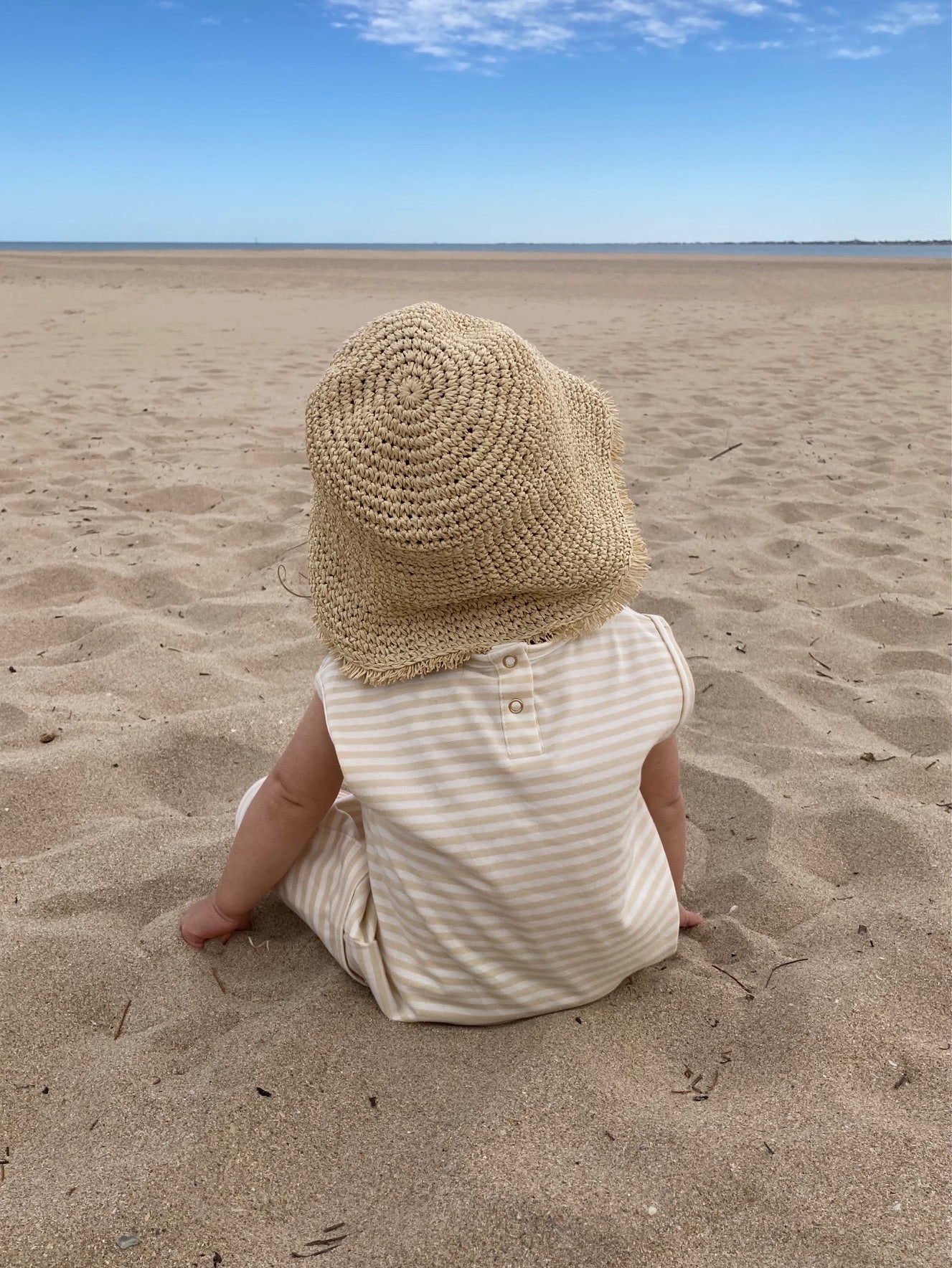 Buttercream stripe relaxed playsuit romper