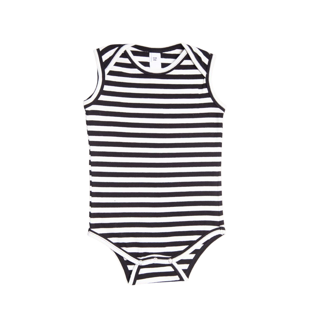 Black and white stripe sleeveless bodysuit