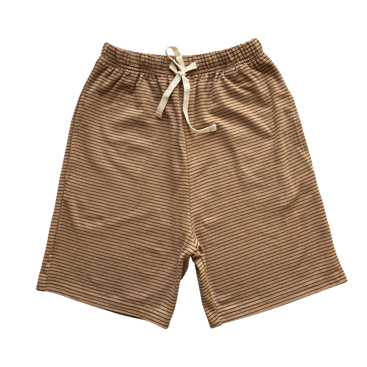 Tan stripe loose shorts