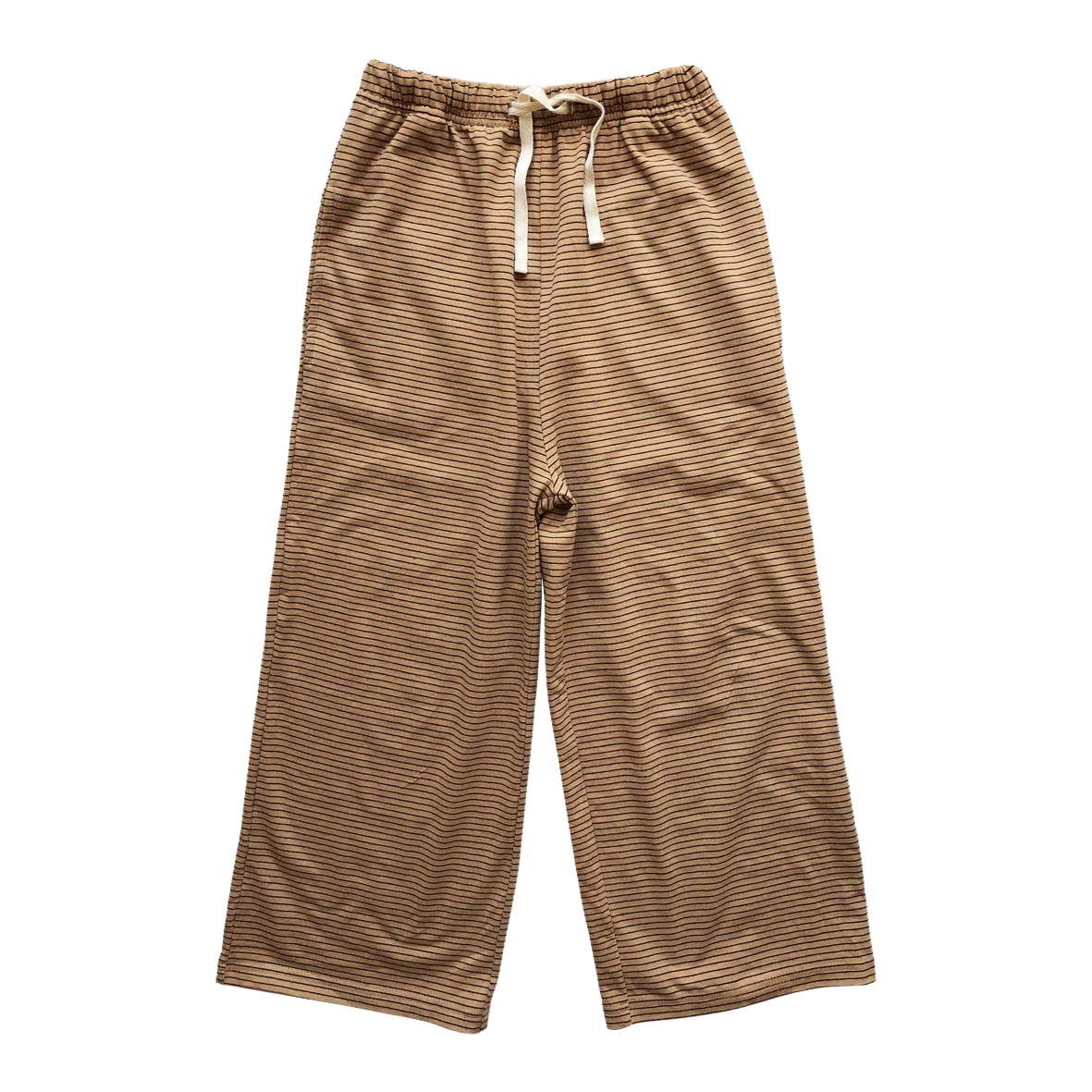 Tan stripe wide leg pants
