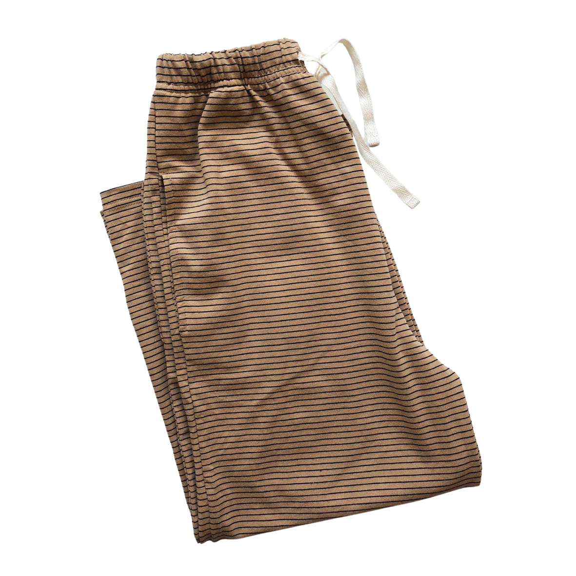 Tan stripe wide leg pants